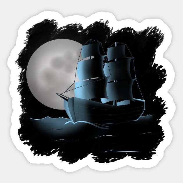 Pirate Night Sticker by Epyonator
